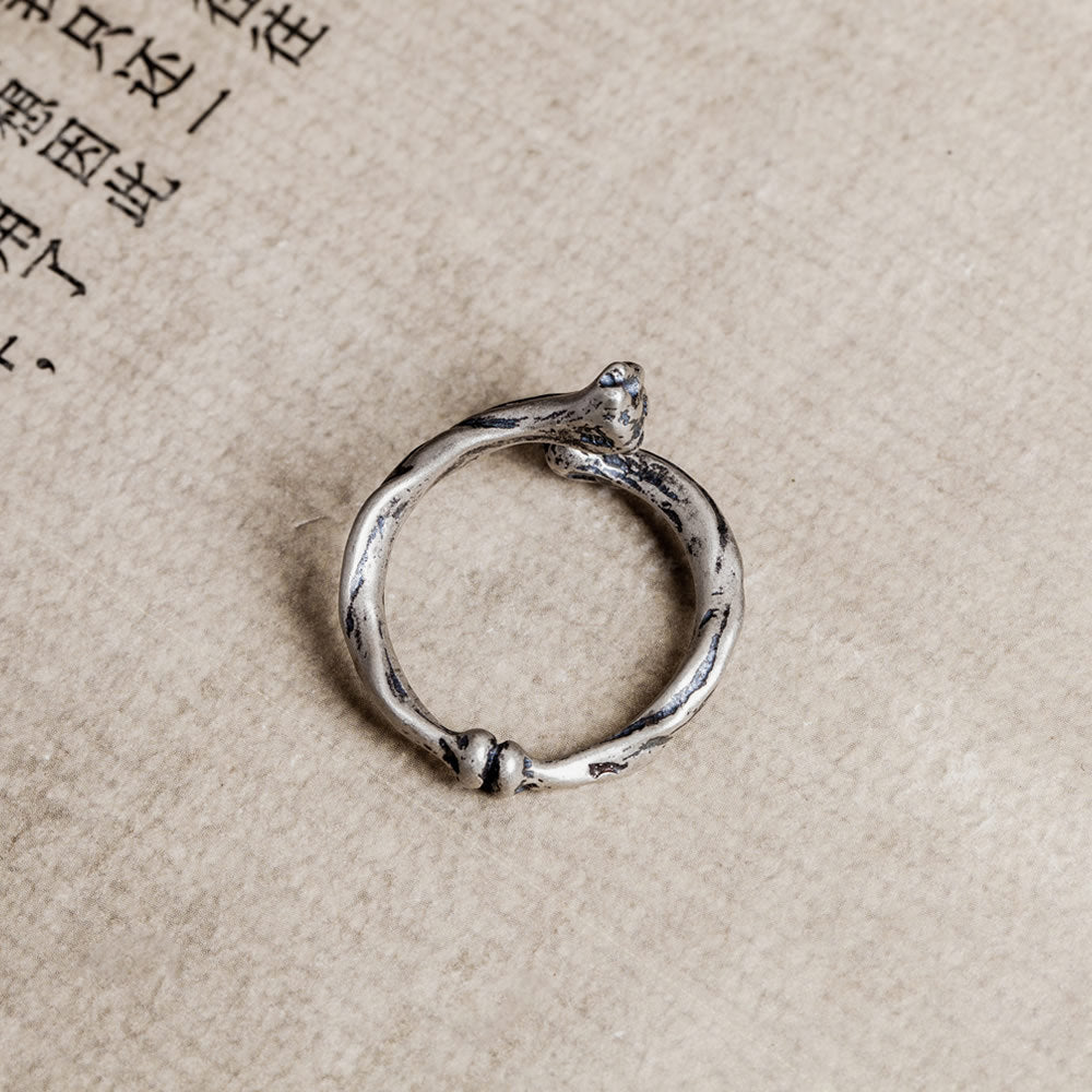 925er Sterling Silber Riped Ring