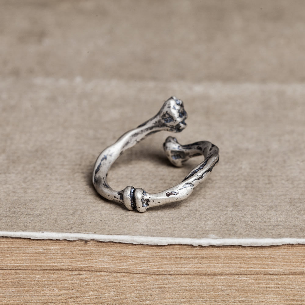 925er Sterling Silber Riped Ring