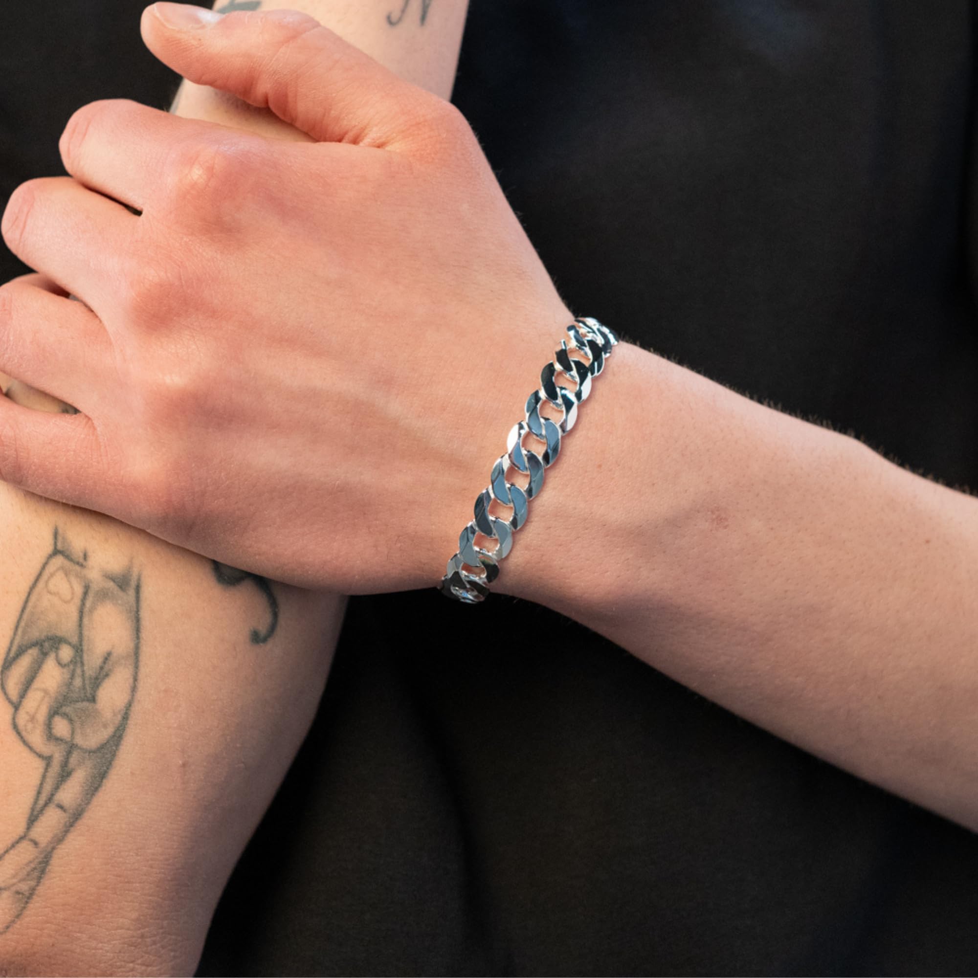 Elegante Armband aus Panzerkette  für Männer und Frauen aus 925er Echtsilber