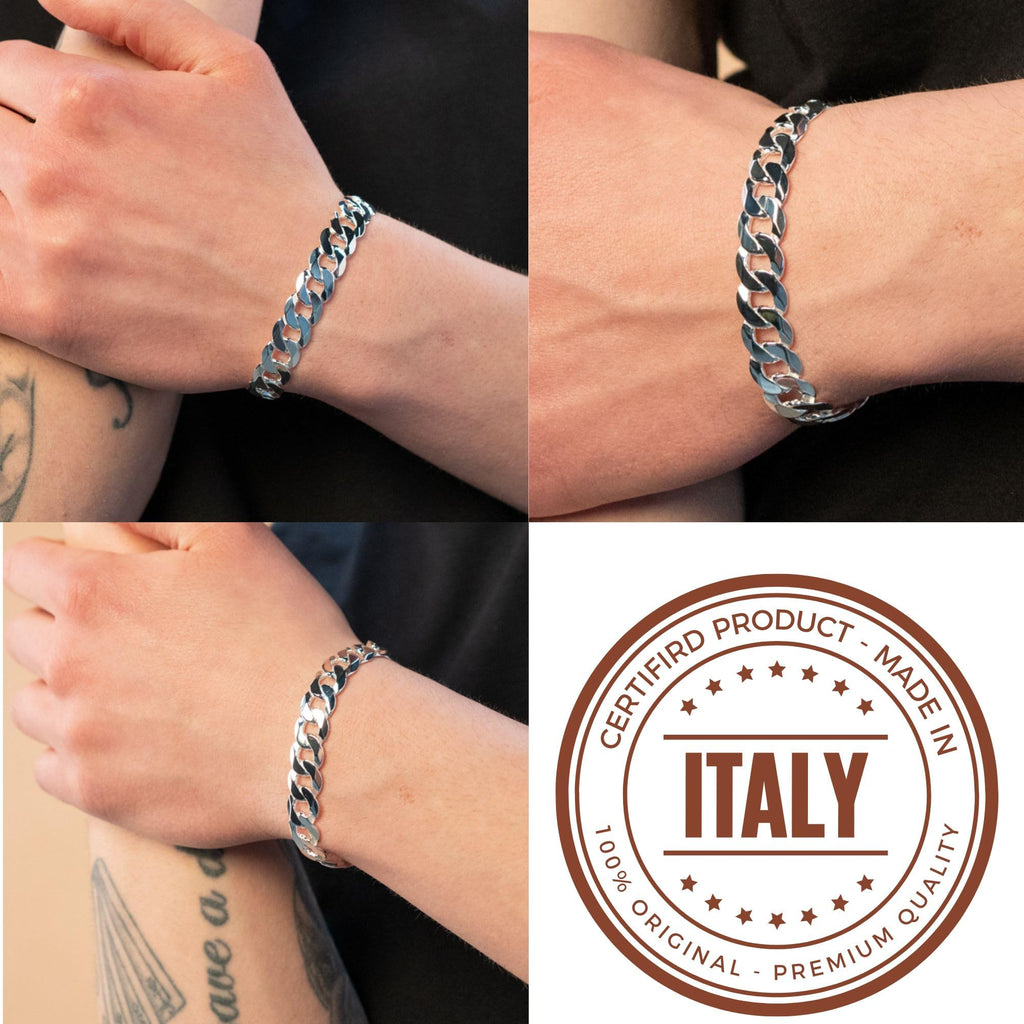 Elegante Armband aus Panzerkette  für Männer und Frauen aus 925er Echtsilber